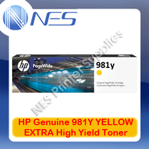 HP Genuine 981Y YELLOW EXTRA High Yield Toner Cartridge for PageWide 586dn/586f/586z/556dn/556xh [L0R15A]